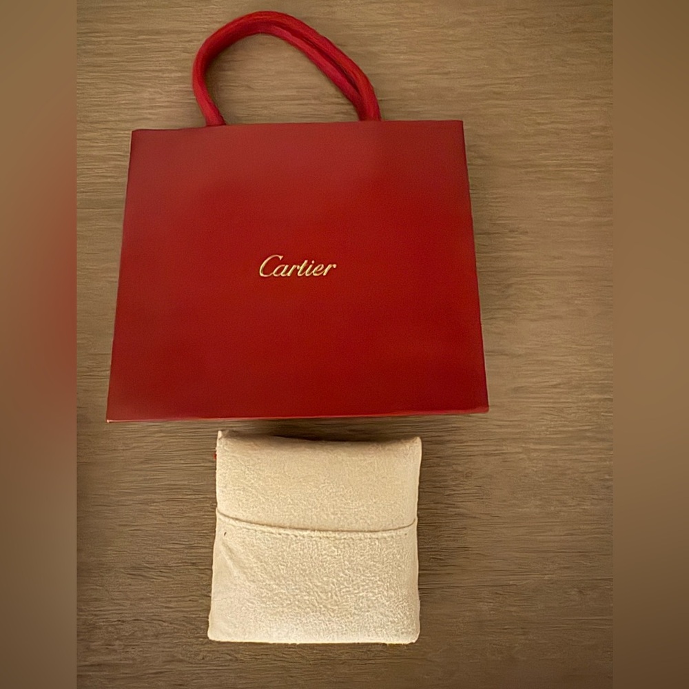 Cartier Red and Gold Mini Bag with Logo
